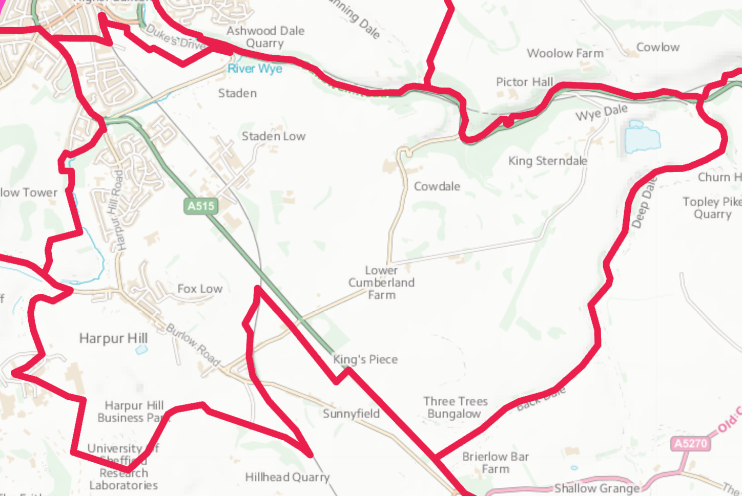 Map of the Cote Heath Ward